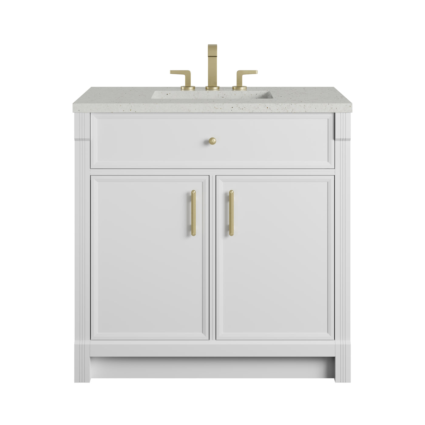 James Martin Bellshire 36" Single Bathroom Vanity, Bright White, view 23