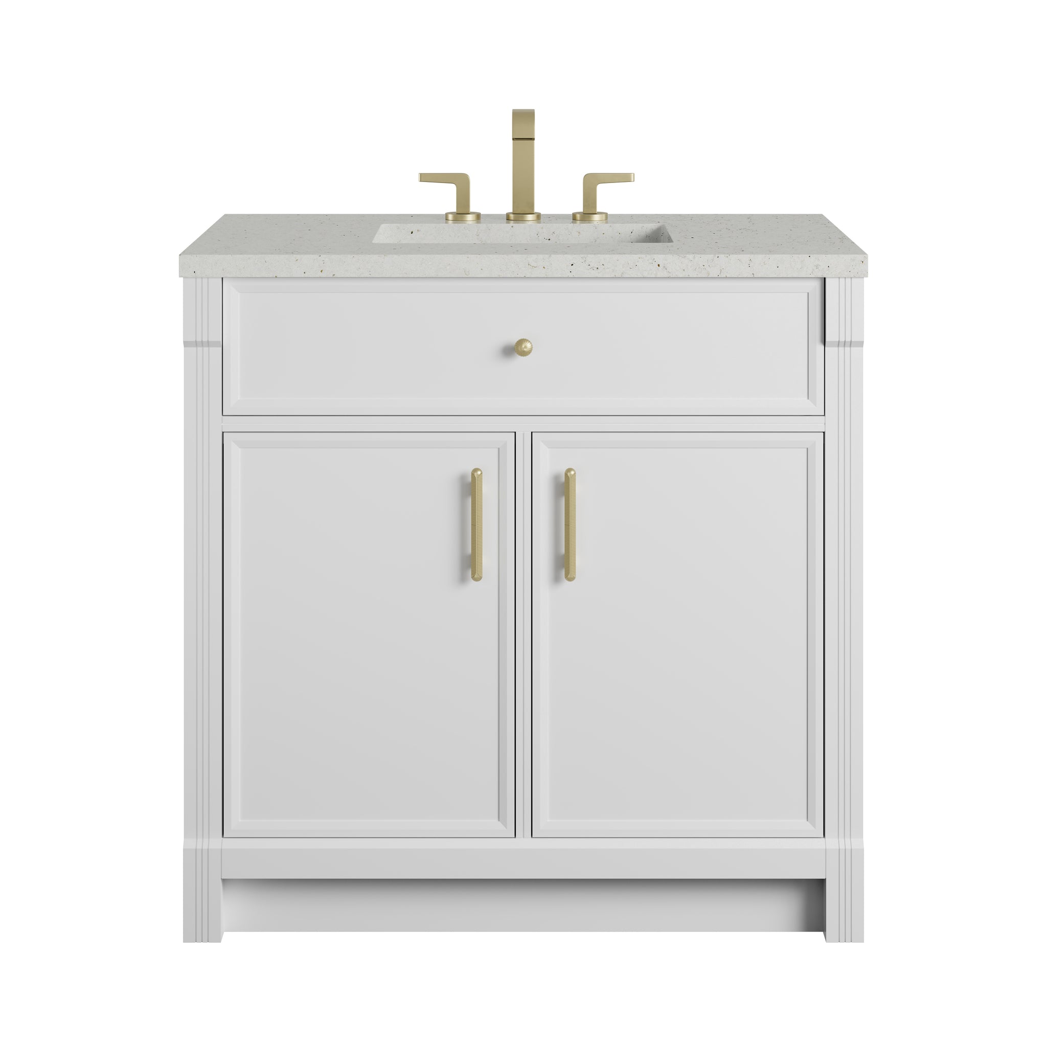James Martin Bellshire 36" Single Bathroom Vanity, Bright White, view 23