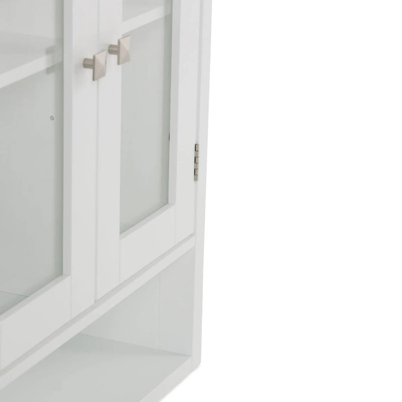 Acadian - Double Door Wall Cabinet - Pure White by HouseOfZazla