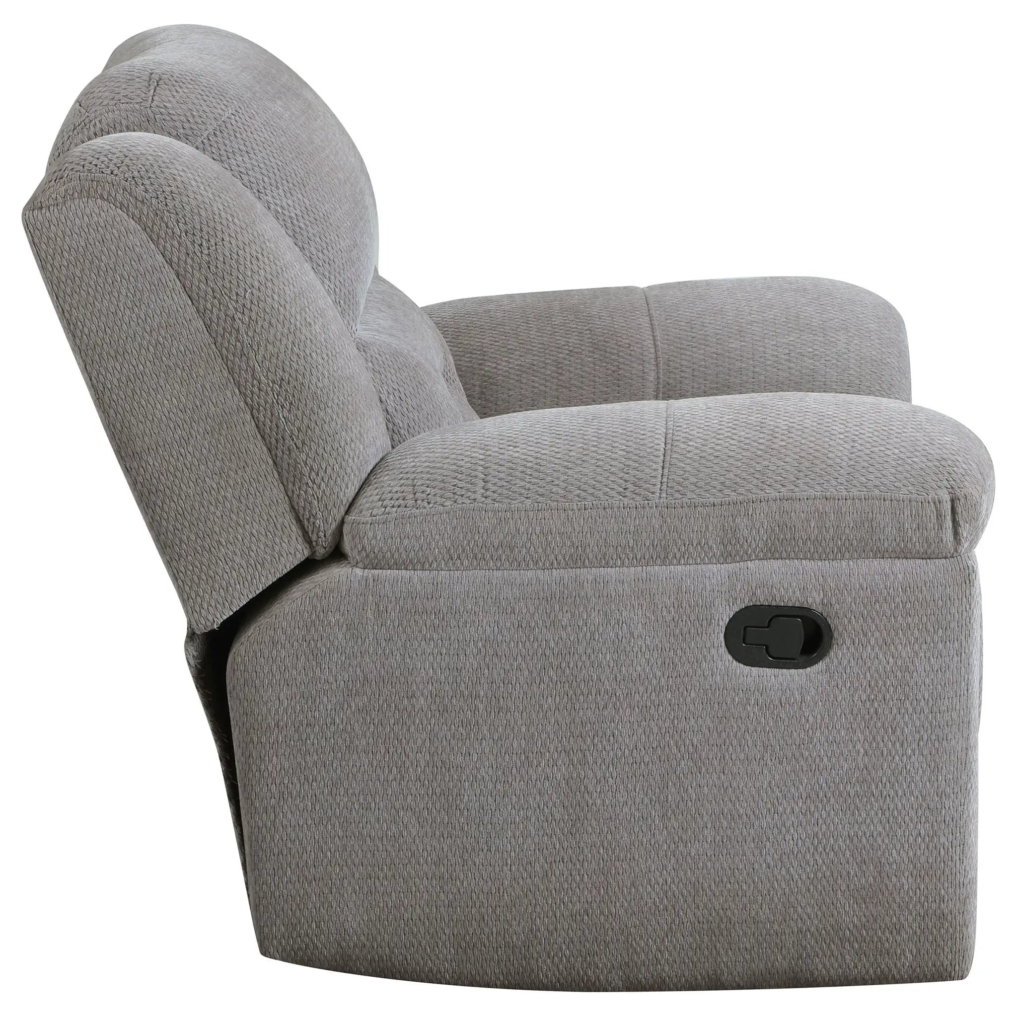 Sebring - Upholstered Glider Recliner Chair With Manual Recline And Smooth Gliding Motion - Gray by Unique Piece Furniture