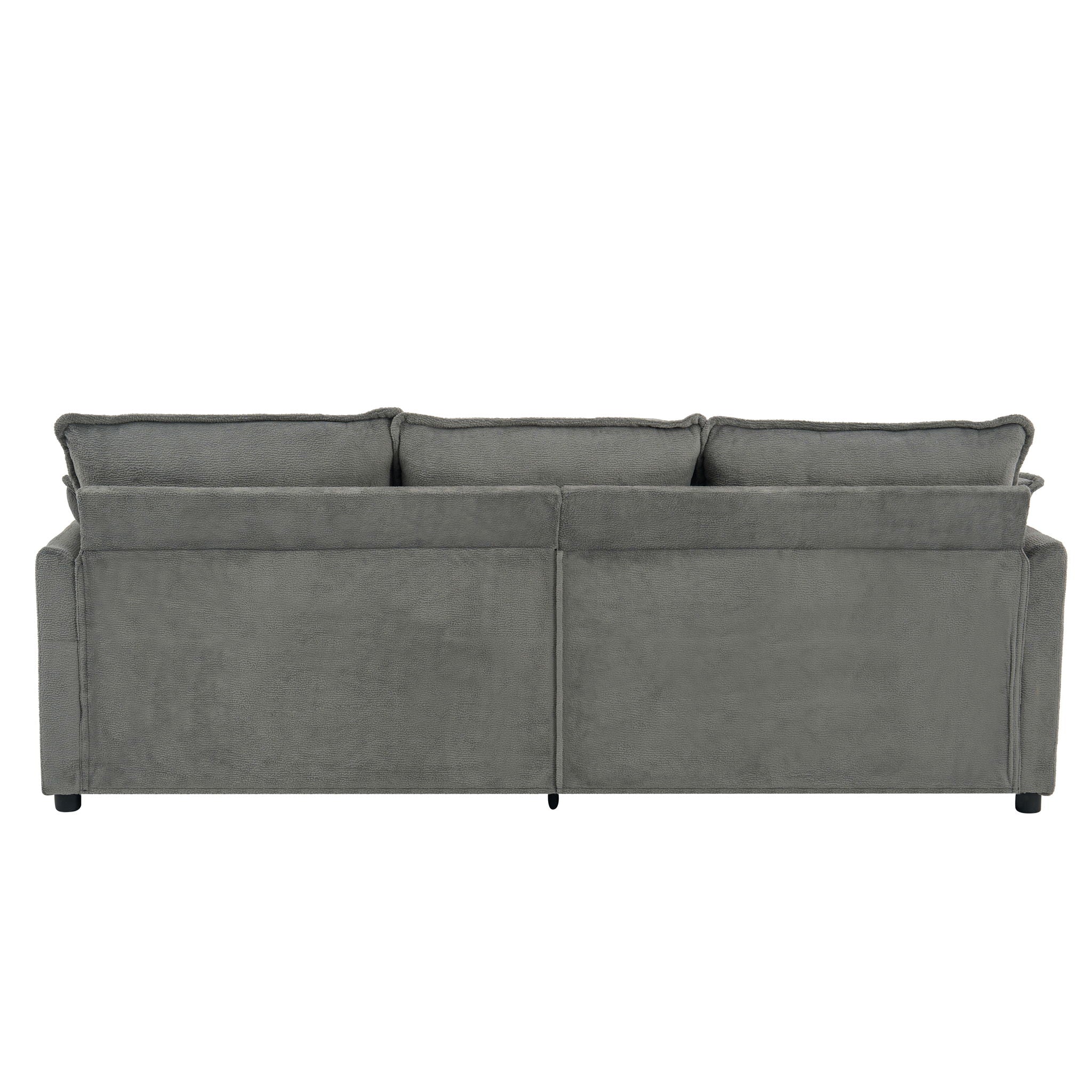 Modern 3 Seater Sofa With Side Storage Pockets For Living Room by HouseOfZazla