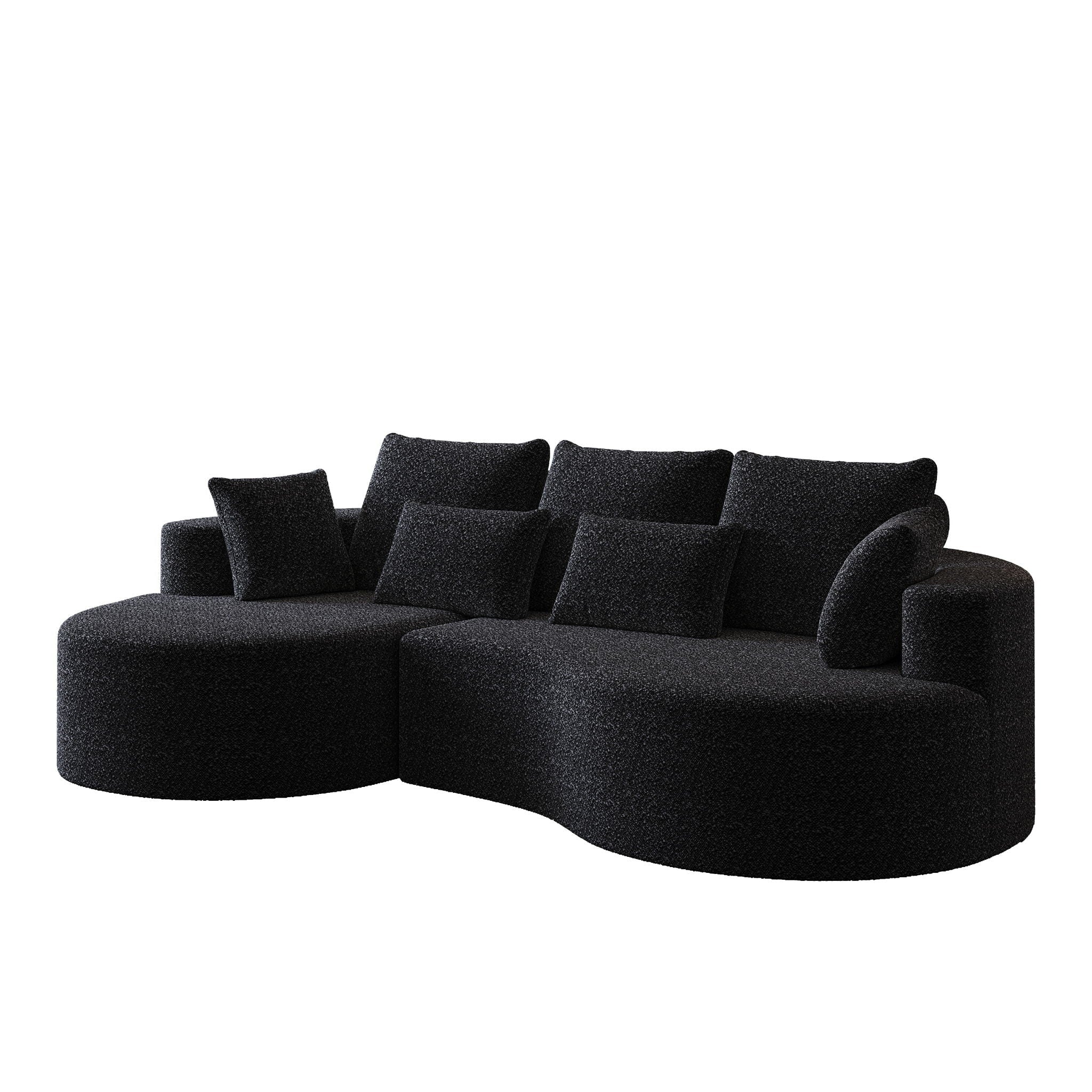 Curved Oversized Sectional Sofa With Extra Deep Seat by HouseOfZazla