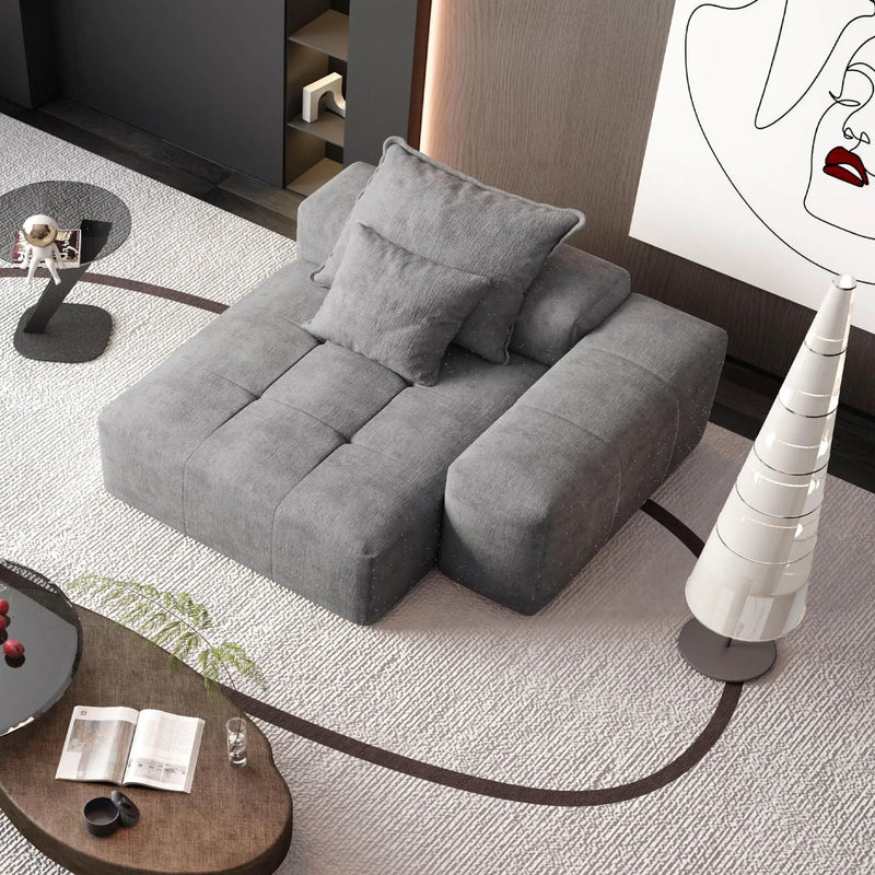 Modern Oversized Modular Sectional Sofa with Sparkling Chenille Fabric by HouseOfZazla