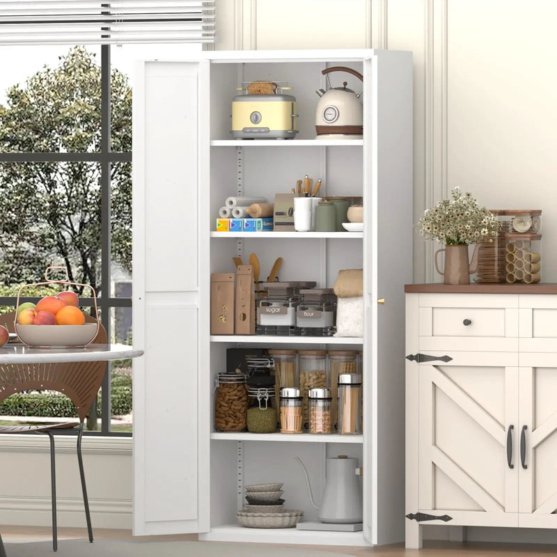 Adjustable 2 Door Storage Cabinet With Adjustable Shelves by Unique Piece Furniture