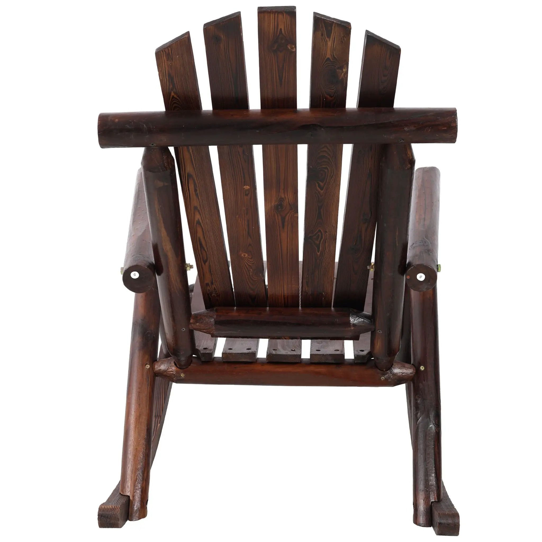 Durable Wooden Porch Rocker, Fir Log Rocking Chair by HouseOfZazla