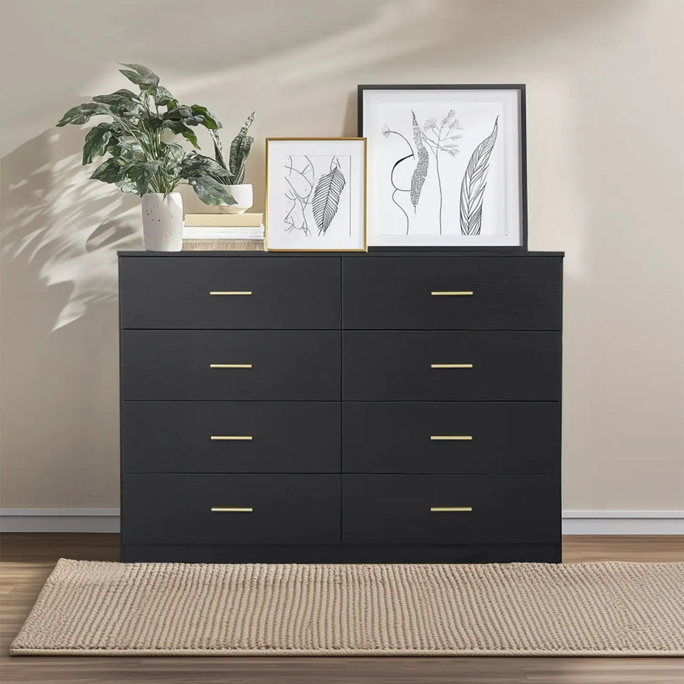 Modern Drawer Dresser For Bedroom, Ample Storage Wide Chest Of Drawers by Unique Piece Furniture