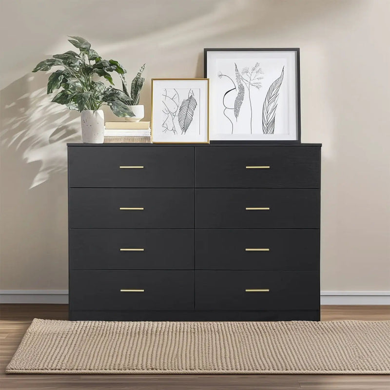 Modern Drawer Dresser For Bedroom, Ample Storage Wide Chest Of Drawers by Unique Piece Furniture