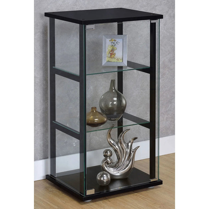 Callie - 3 Shelf Curio Cabinet - Black by HouseOfZazla