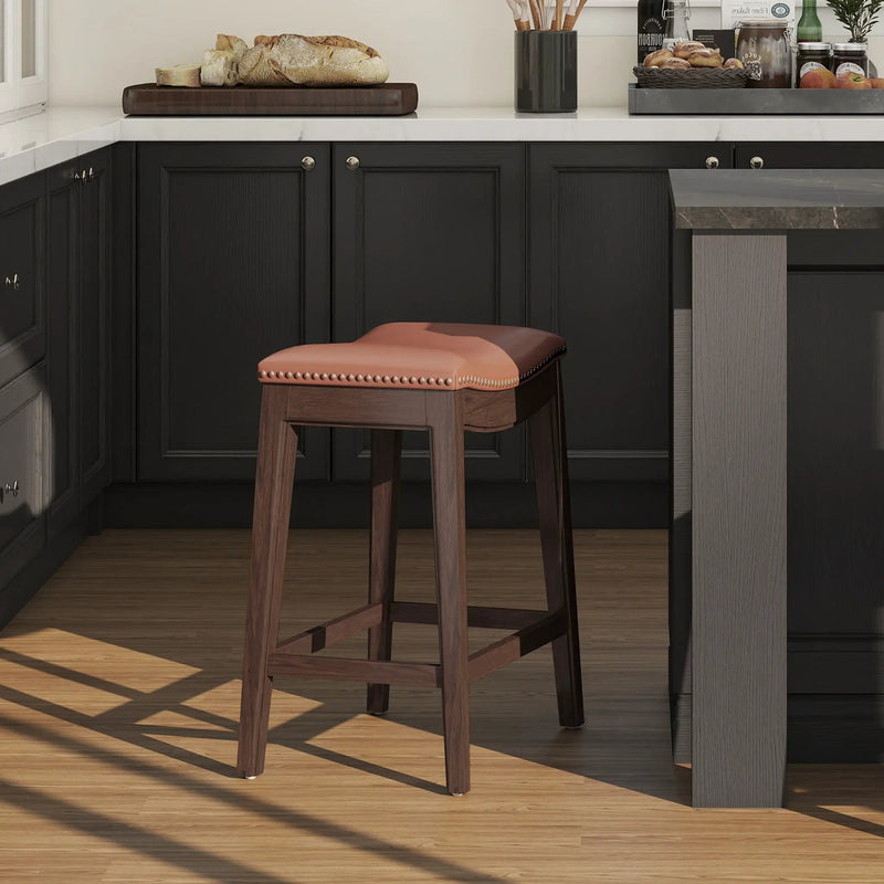 Barlow - Backless Saddle Counter Stool - Brown by Unique Piece Furniture