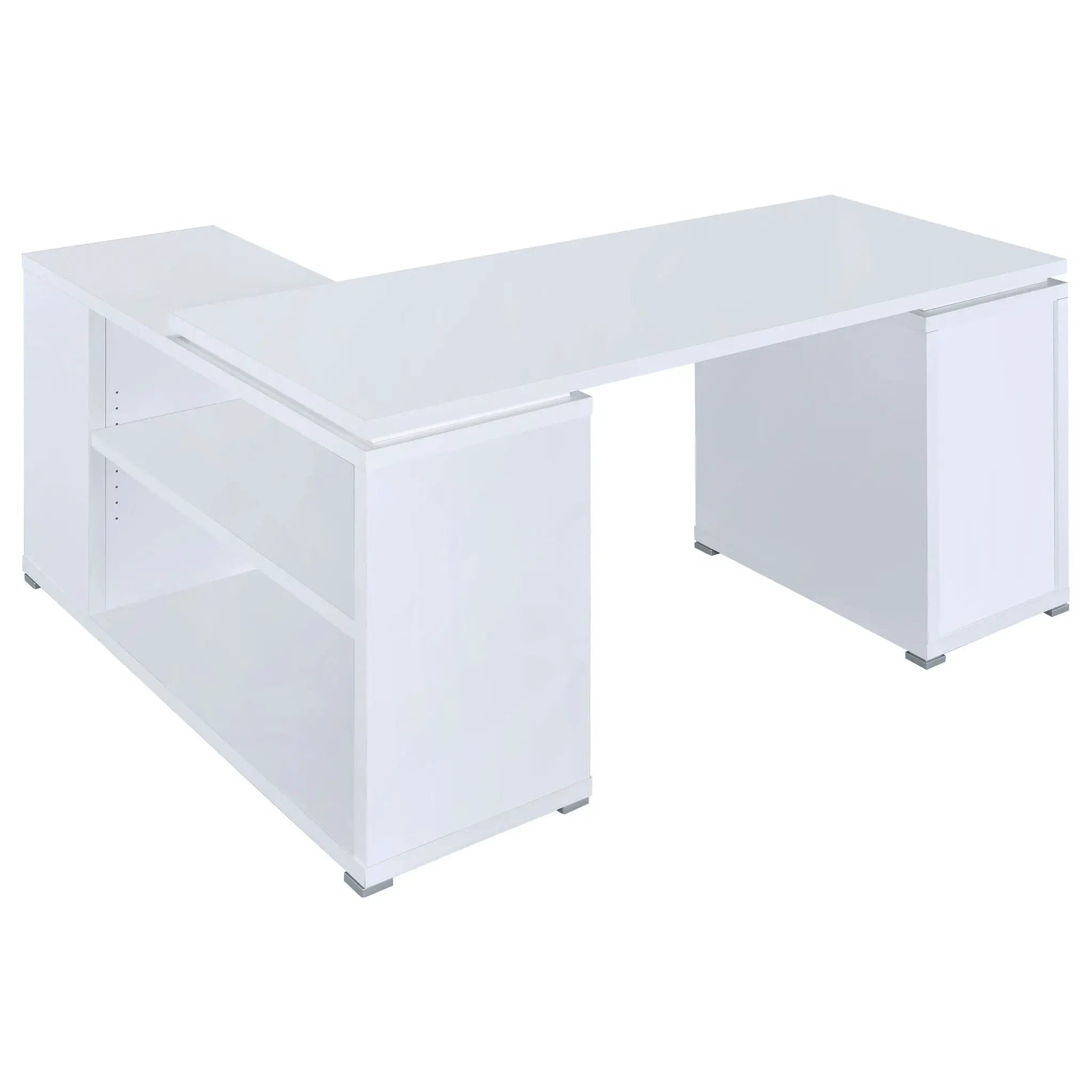 Yvette 60-inch 3-drawer L-Shape Computer Desk White by Unique Piece Furniture