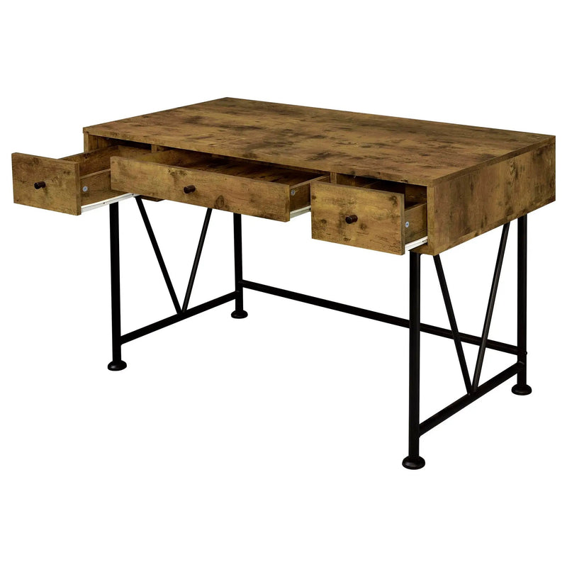 Analiese 2-piece Computer Desk Bookcase Set Rustic Nutmeg by Unique Piece Furniture