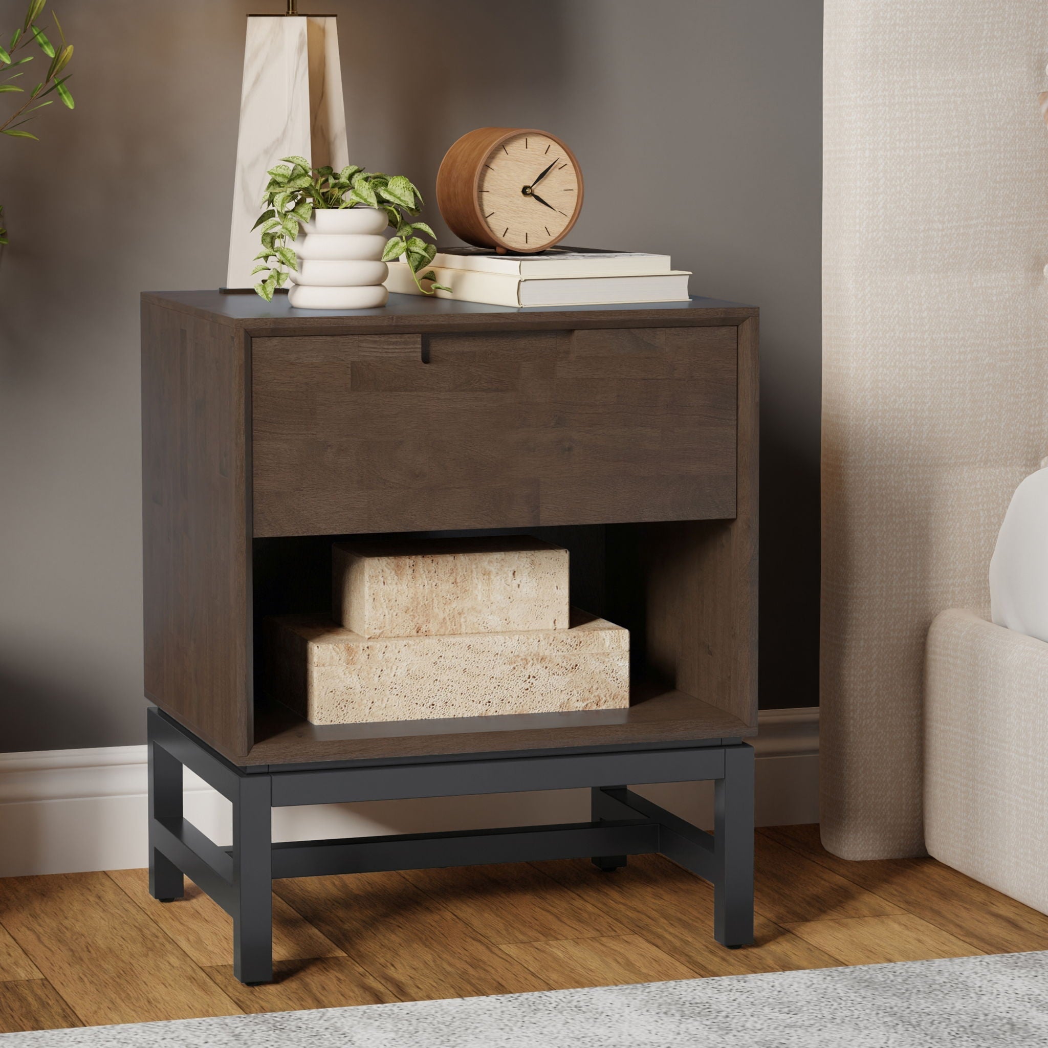 Banting - Nightstand - Walnut Brown by HouseOfZazla