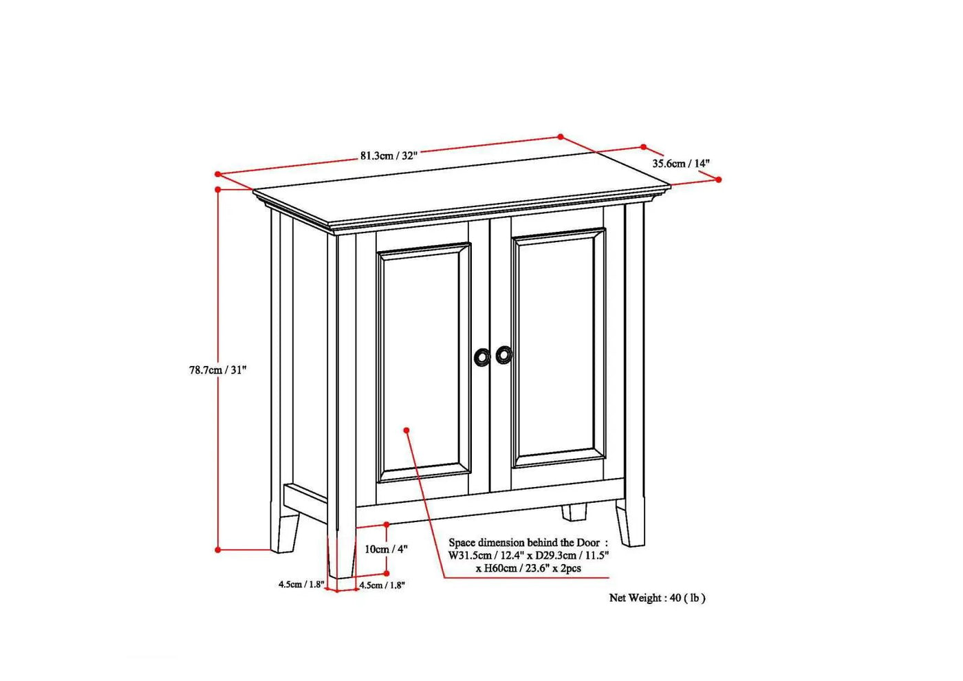 Amherst - Handcrafted Low Storage Cabinet by HouseOfZazla