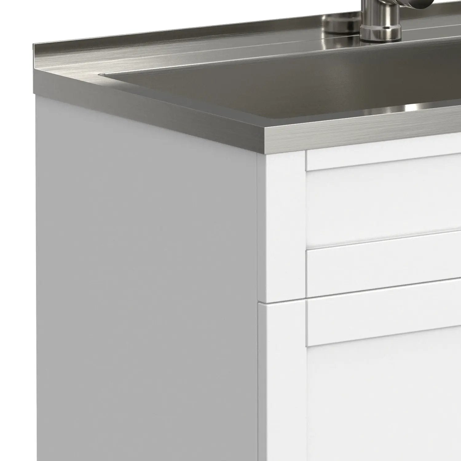 Hennessy - Deluxe Laundry Cabinet With Faucet And Stainless Steel Sink by Unique Piece Furniture