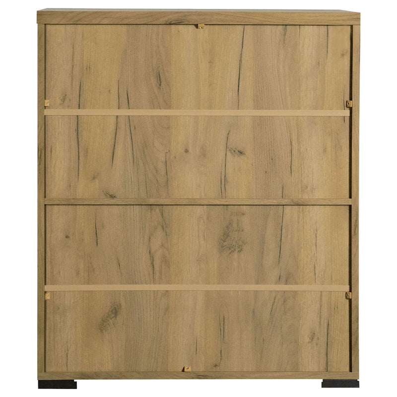 Bristol 6-shelf Engineered Wood Shoe Cabinet Golden Oak by Unique Piece Furniture