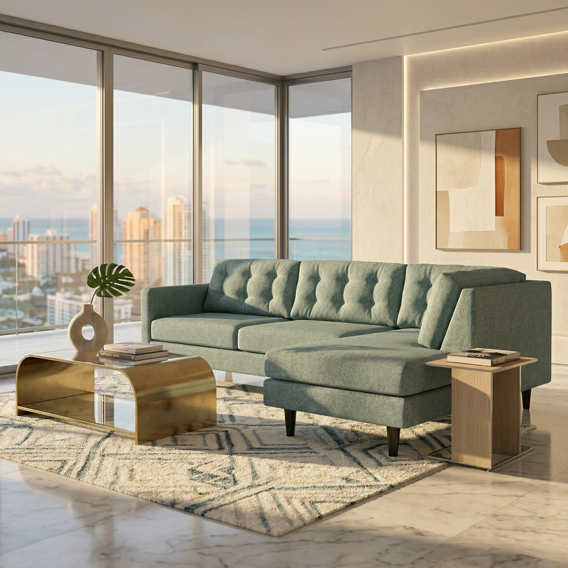 Talmadge Sectional – Made in USA, Custom Fabric Options by HouseOfZazla