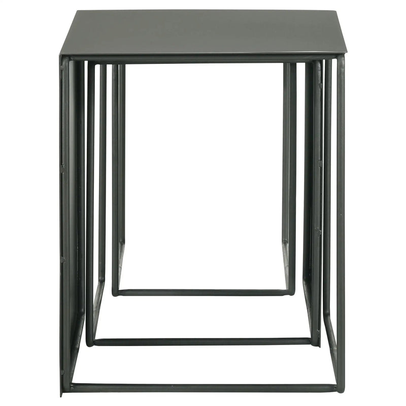 Imez 3-piece Rectangular Metal Nesting Table Set Grey by Unique Piece Furniture