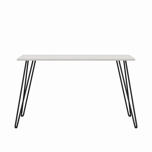 Writing Desk With Hairpin Legs For Study Or Work - White Oak