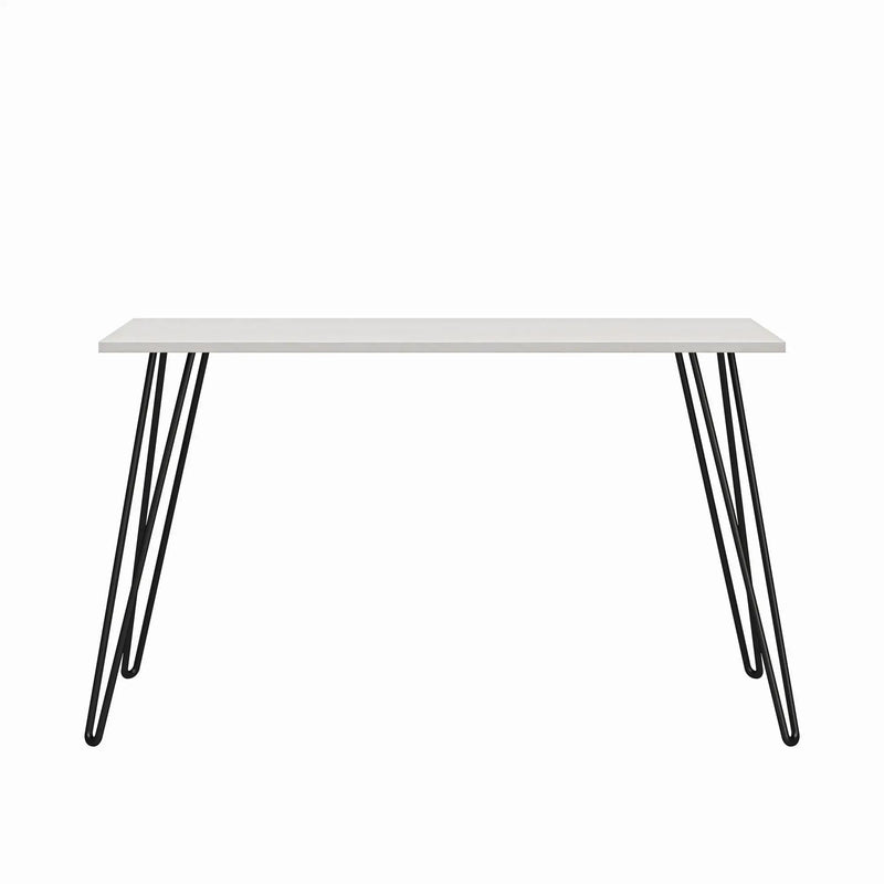 Writing Desk With Hairpin Legs For Study Or Work - White Oak by Unique Piece Furniture