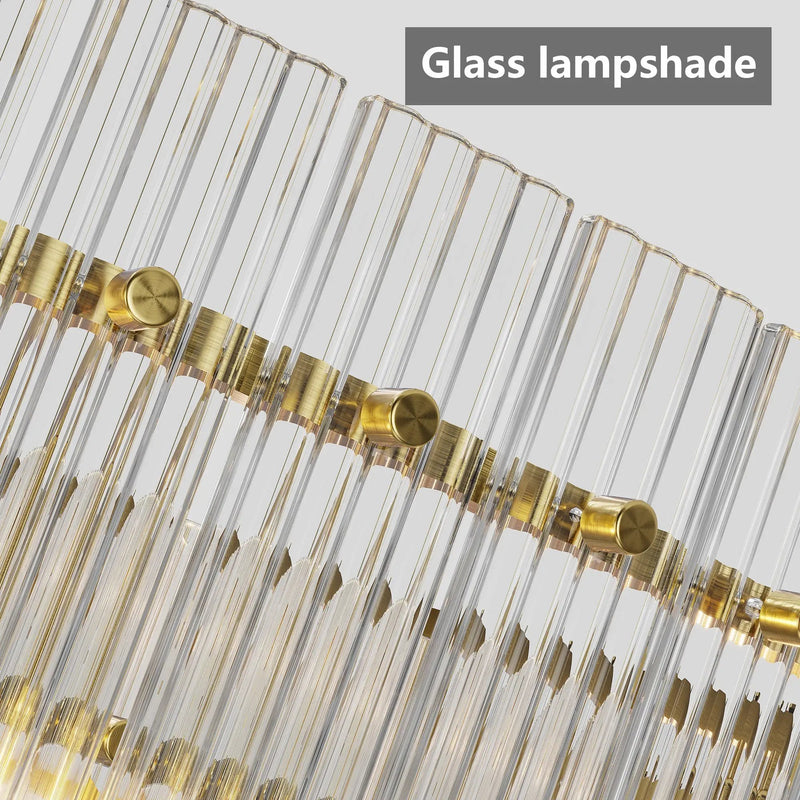 37" Modern Gold Round 8-Light Crystal Chandelier by HouseOfZazla