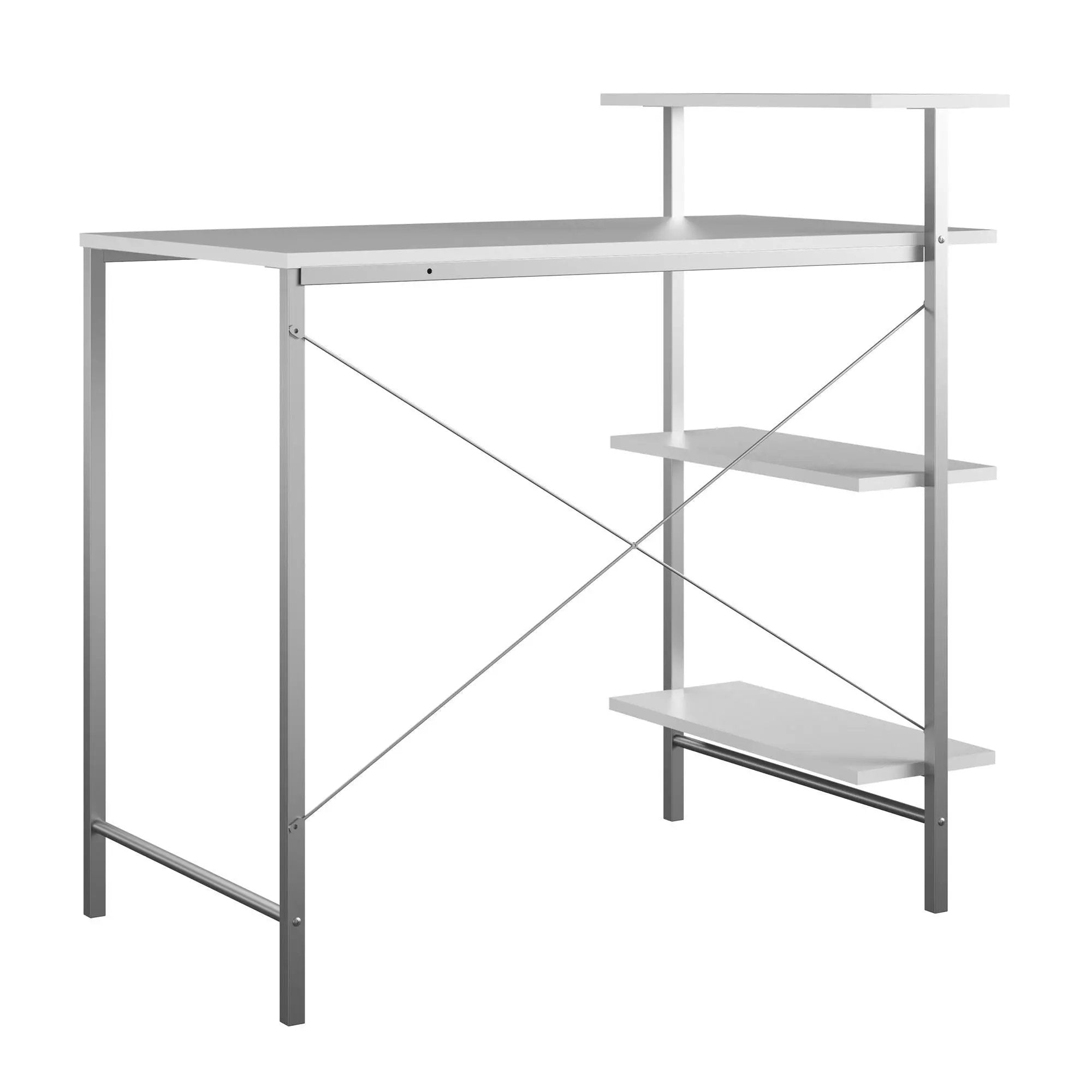 Side Storage Student Desk - White by Unique Piece Furniture