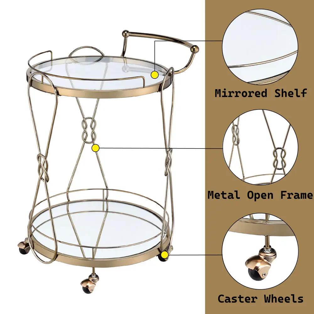 Zekera - Serving Cart - Champagne by Unique Piece Furniture