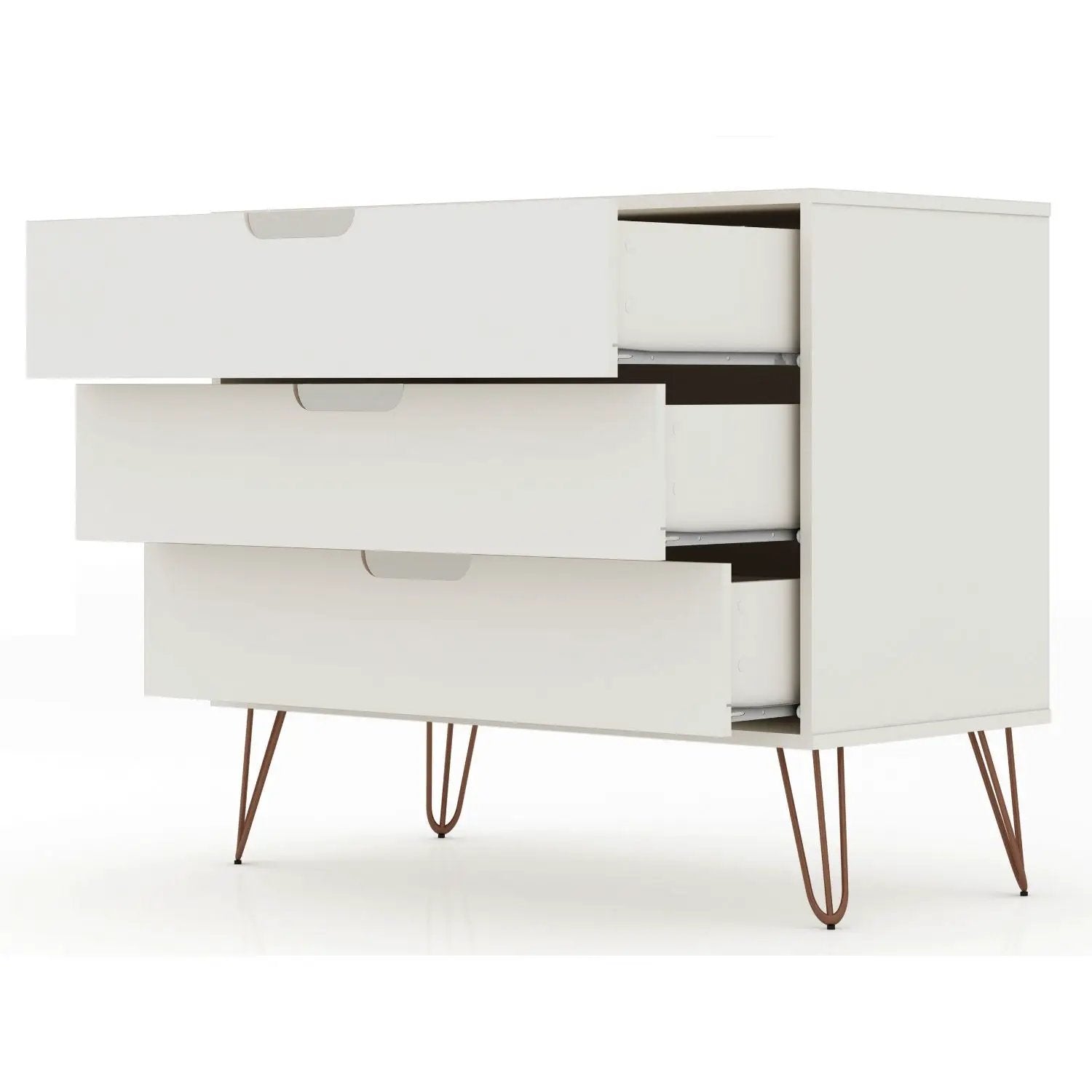 Rockefeller - Dresser & 3 Drawer - Off White by HouseOfZazla