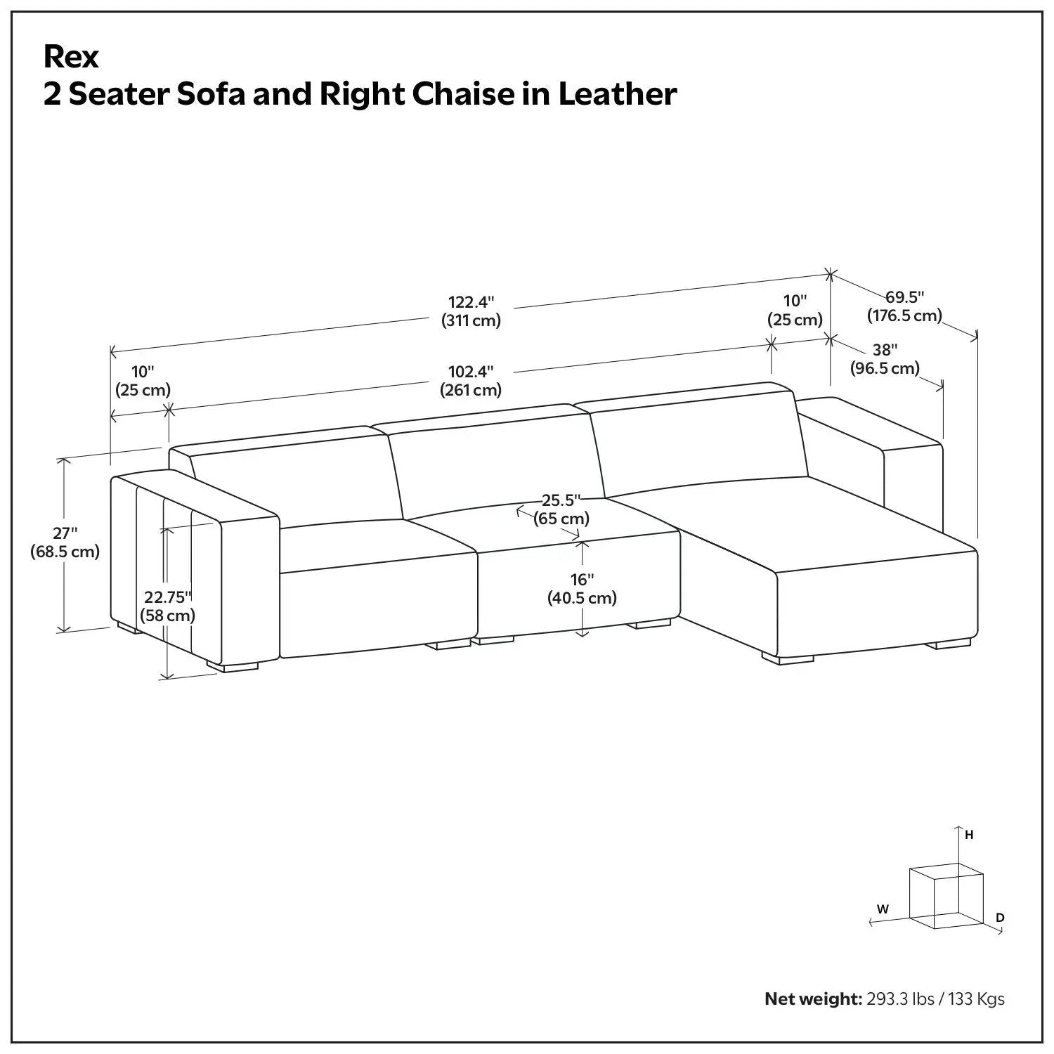 Rex - Handcrafted Sectional Sofa by Unique Piece Furniture