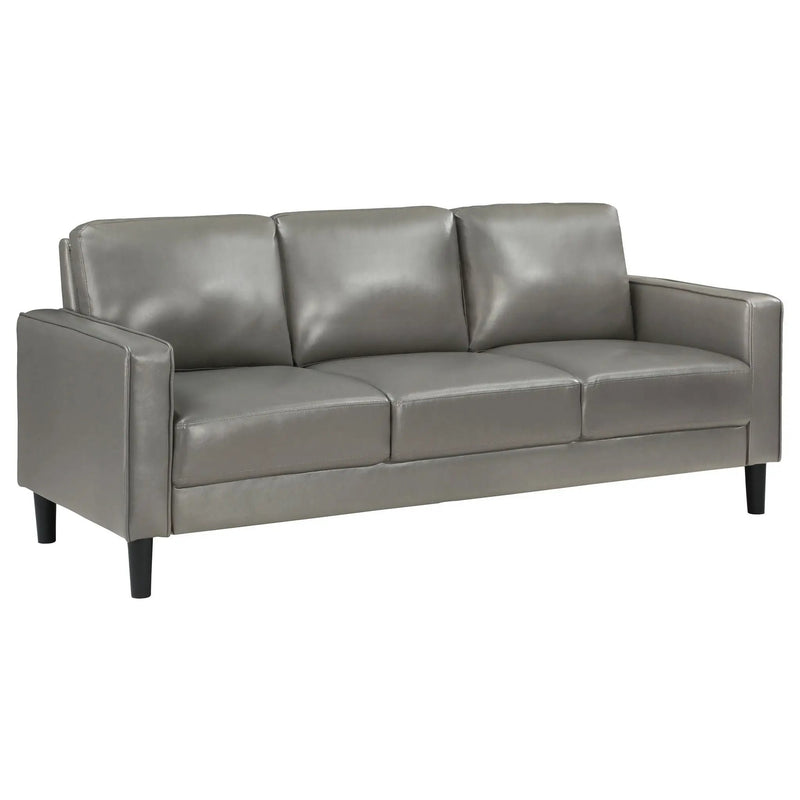 Ruth 3-piece Upholstered Track Arm Sofa Set Grey by Unique Piece Furniture
