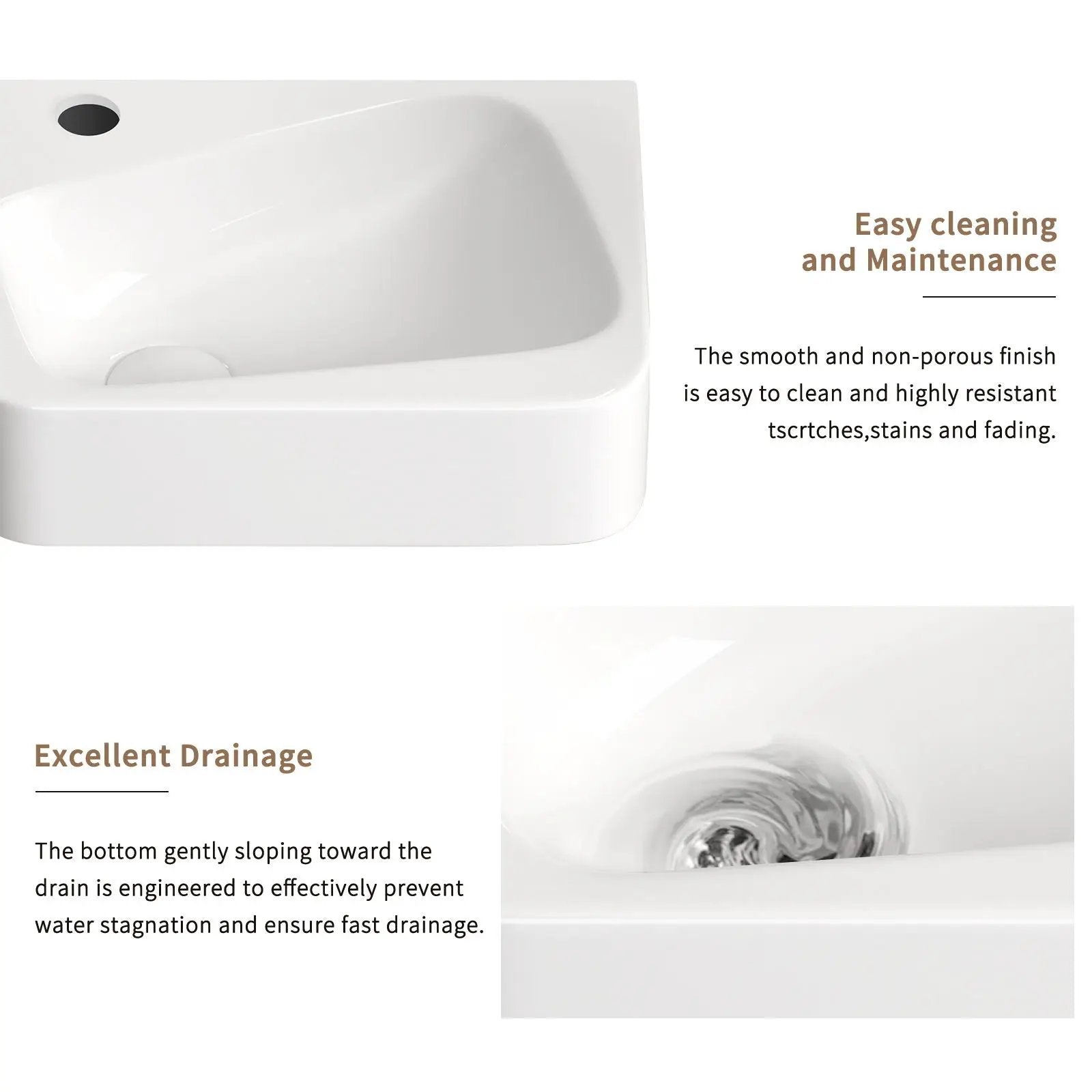 Wall Mounted Bathroom Sink With Faucet And Drain by HouseOfZazla
