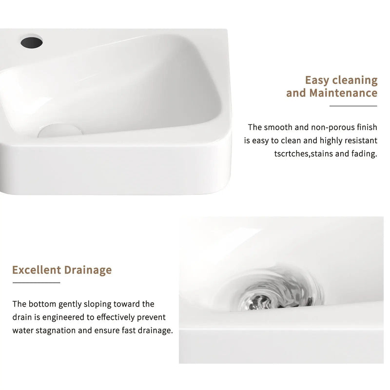 Wall Mounted Bathroom Sink With Faucet And Drain by HouseOfZazla