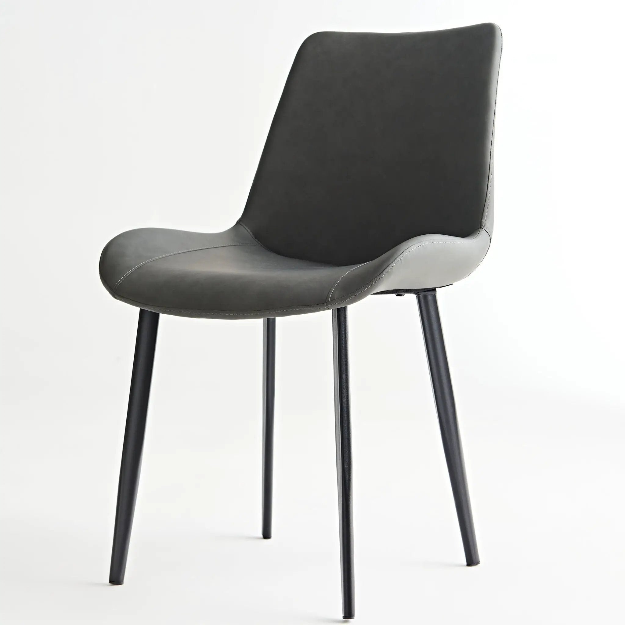 Dining Table Set, Chairs (Set of 2) - Gray