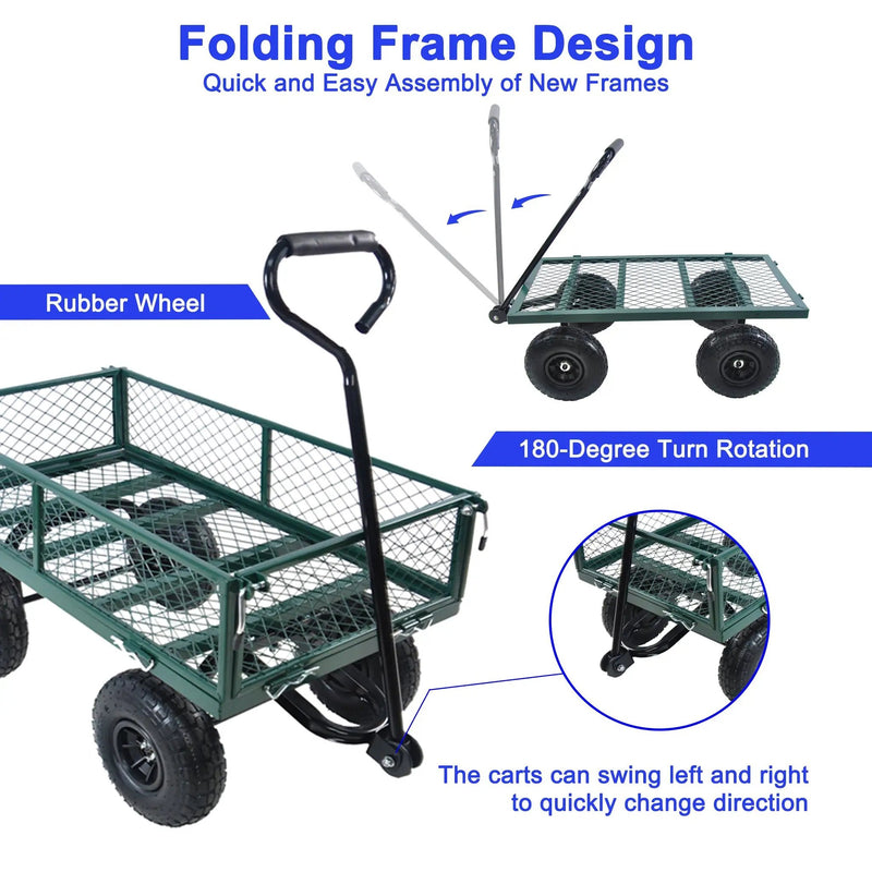 Wagon Cart Garden Cart Trucks in Green by HouseOfZazla