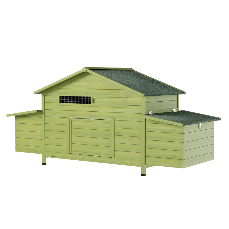 11.12 ft² Large Wooden Chicken Coop with Nesting Boxes & Perch by HouseOfZazla