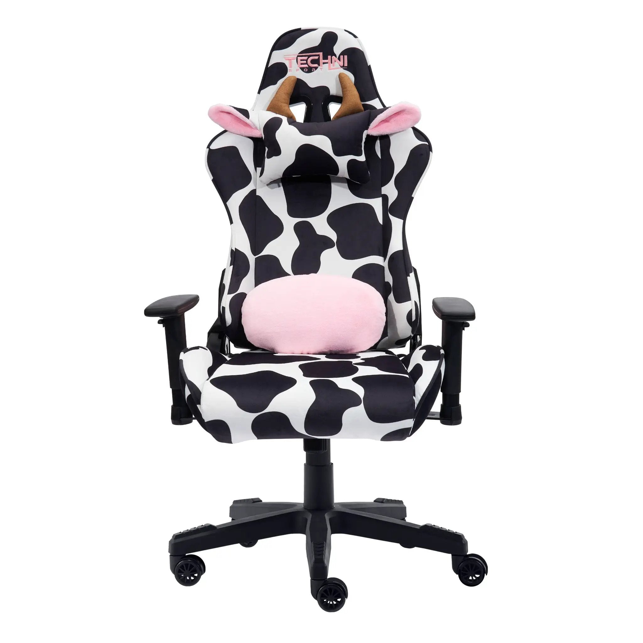 TS85 Cow Print LUXX Series Gaming Chair by HouseOfZazla