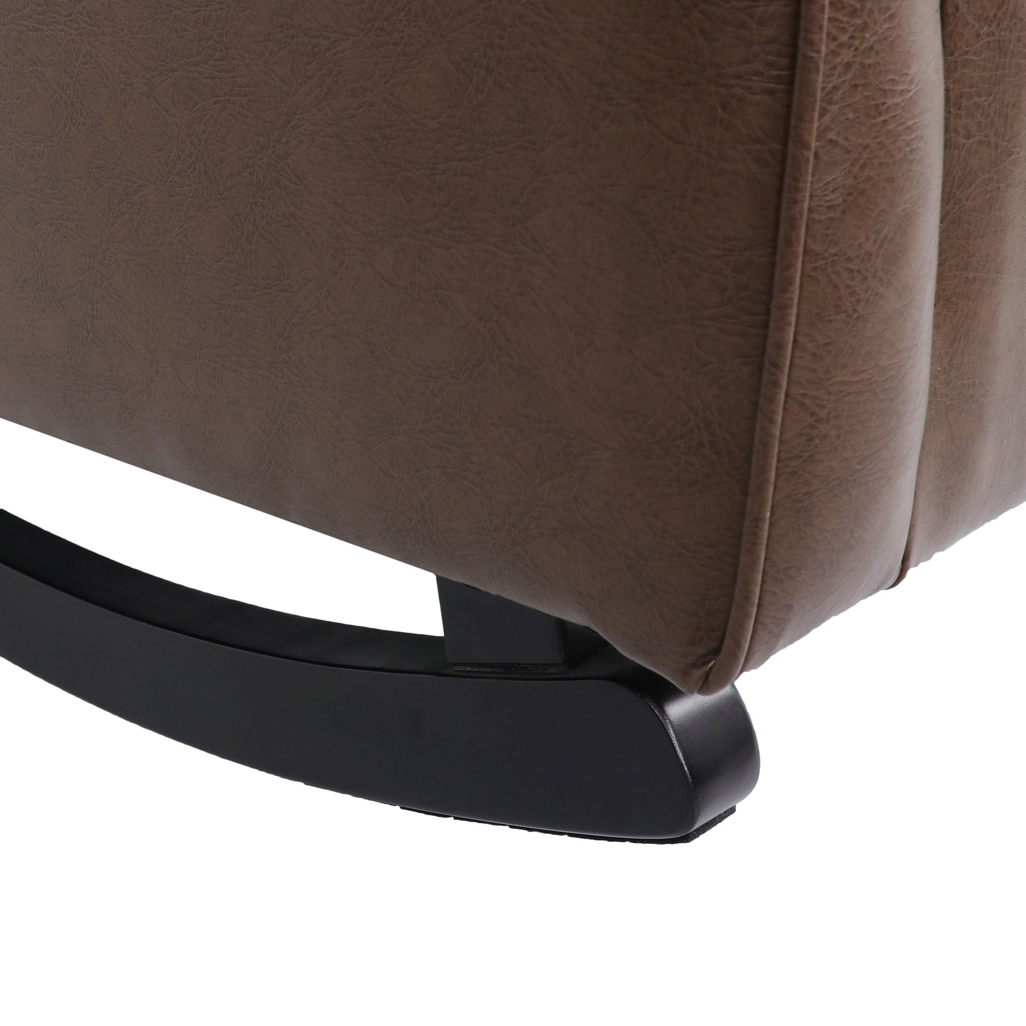 Amedou Contemporary Tufted Wingback Rocking Chair - Dark Brown by HouseOfZazla