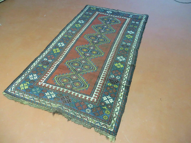 3' X 6' Antique 1920s Handmade Caucasian Karabagh Ganjeh Talesh Wool Rug Nice by Jewel Rugs
