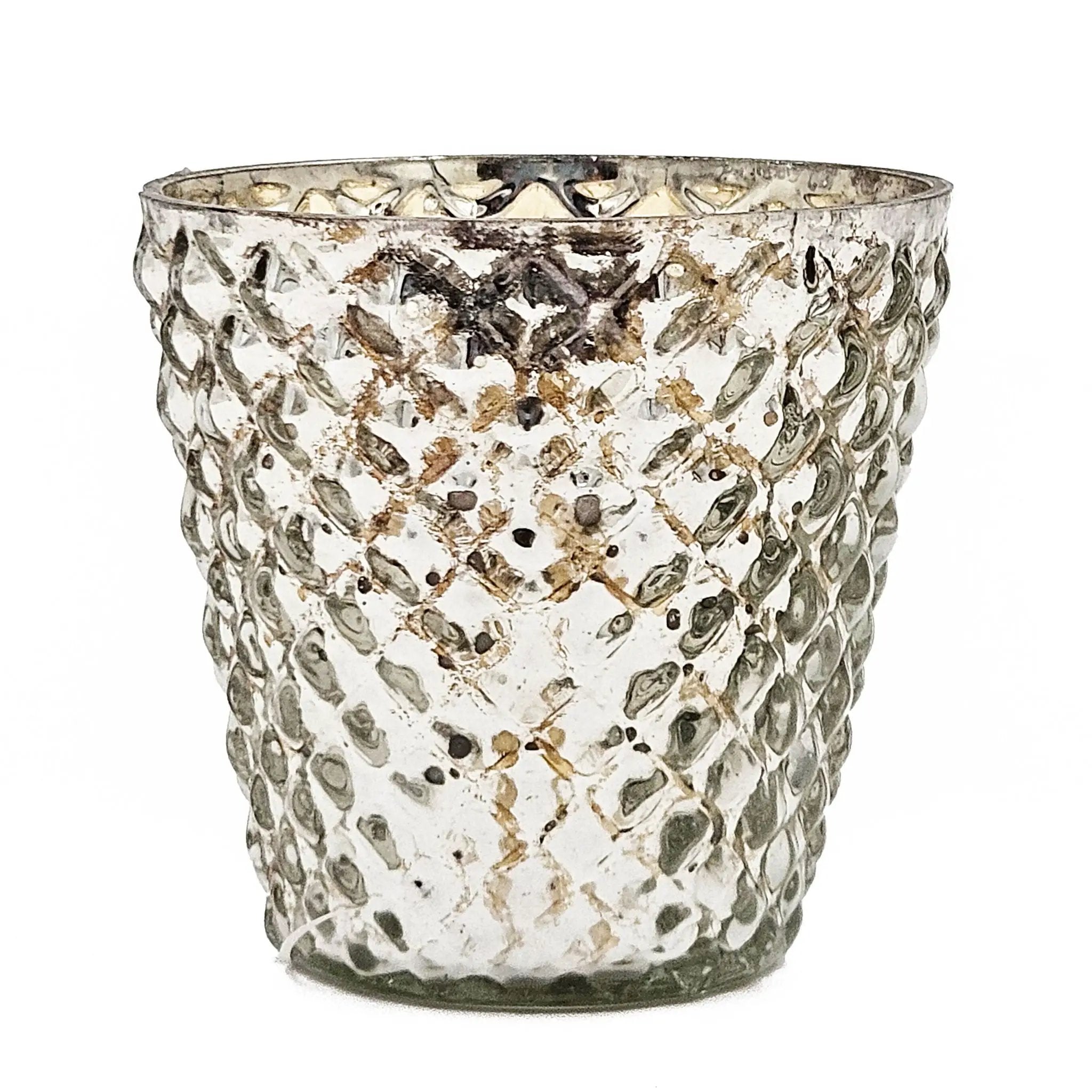 Scented Soy Wax Candle Glass (Set of 4) - Silver by Unique Piece Furniture