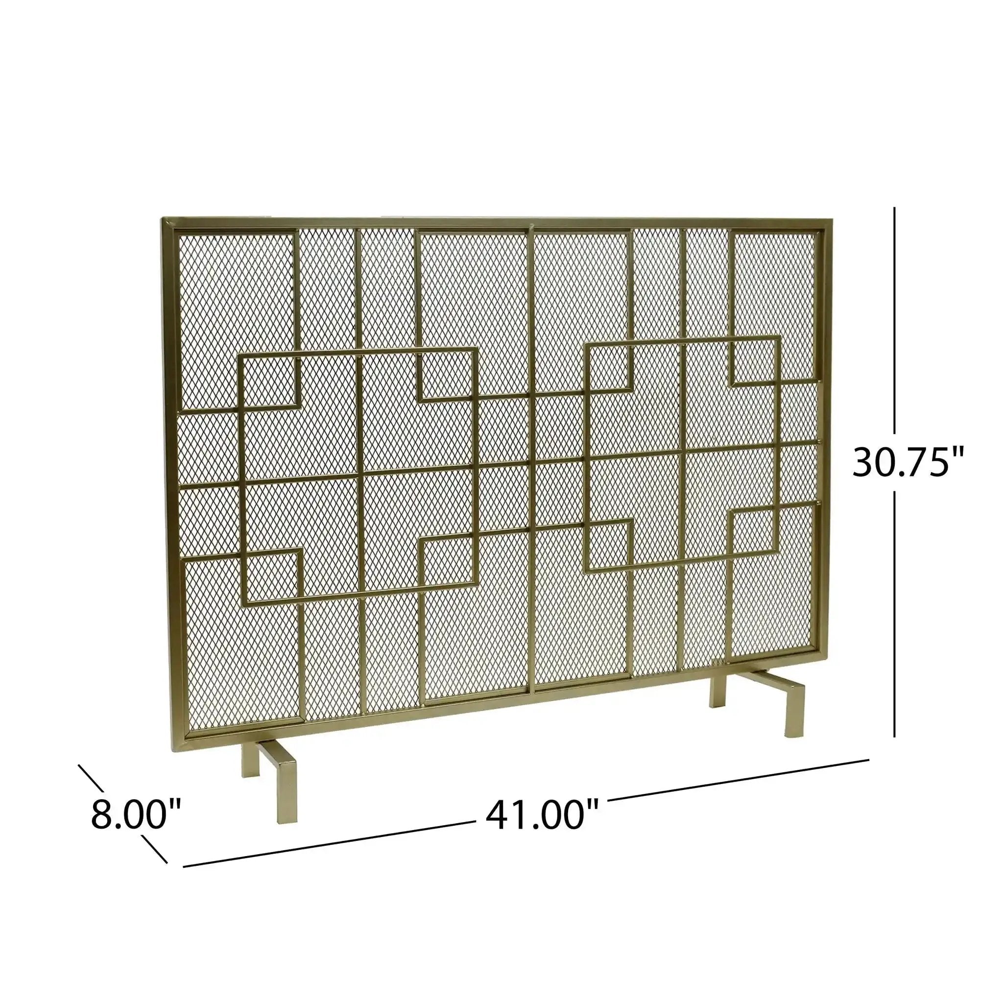 Dorothy Modern Single Panel Iron Fire Screen by HouseOfZazla
