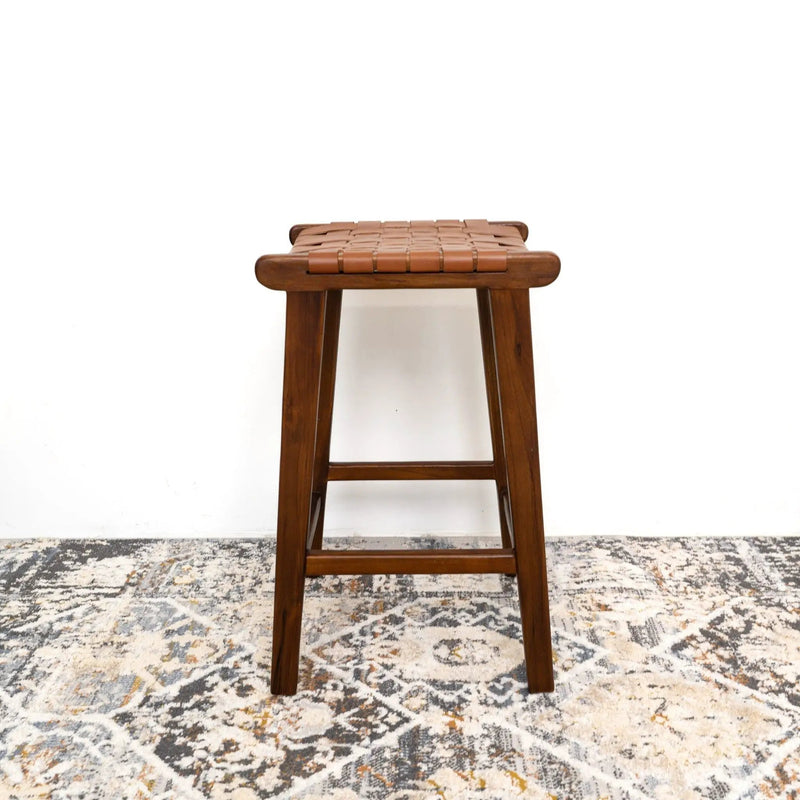 James - Mid-Century Modern Genuine Counter Stool by HouseOfZazla