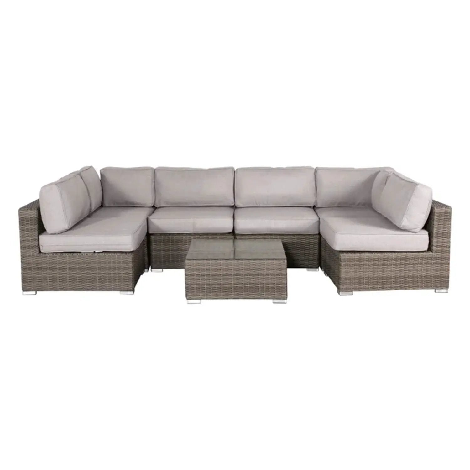 Seating Set With Cushions Handcrafted Wicker Design by HouseOfZazla