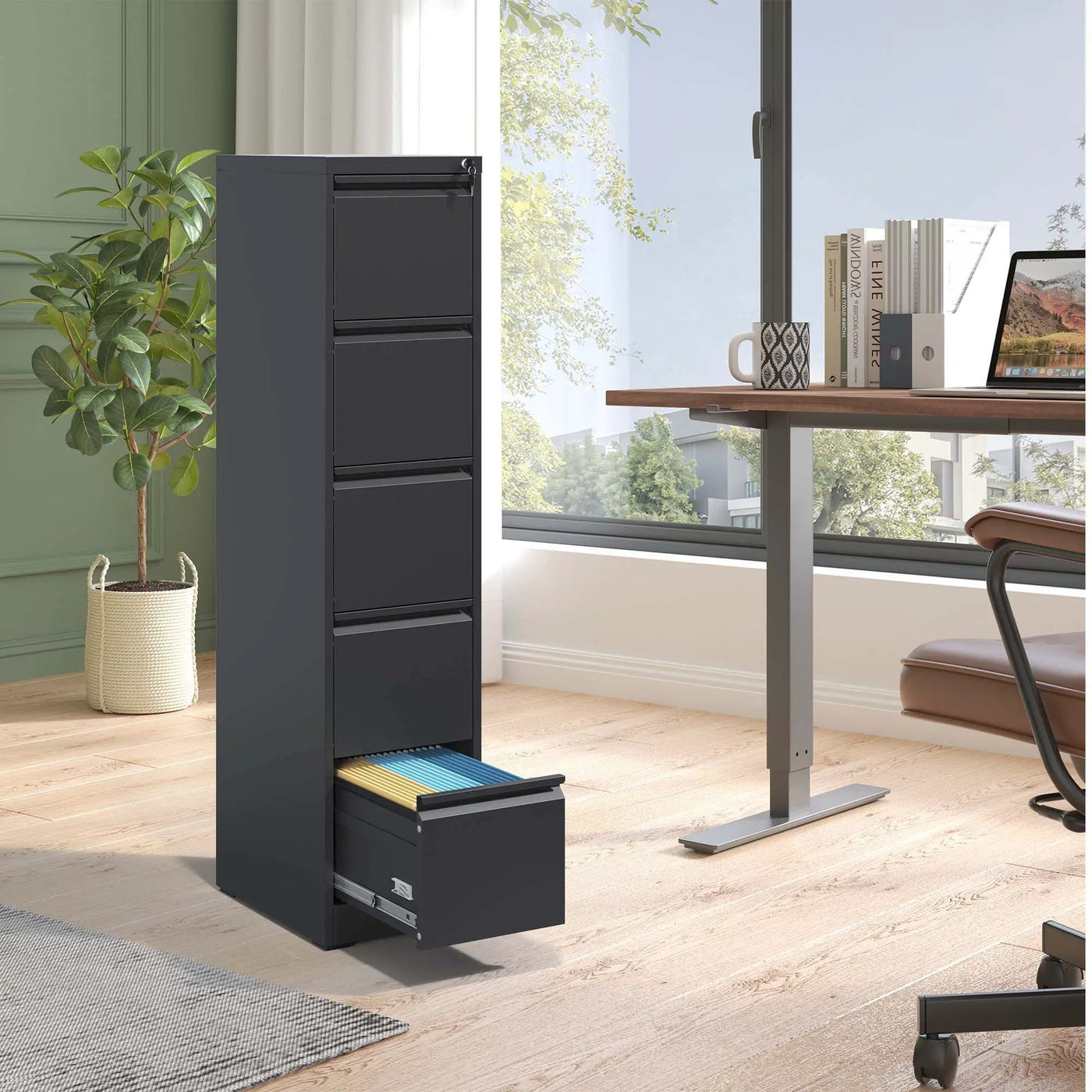 Steel Drawer Vertical File Cabinet With Lock For A4 Legal / Letter Size by HouseOfZazla