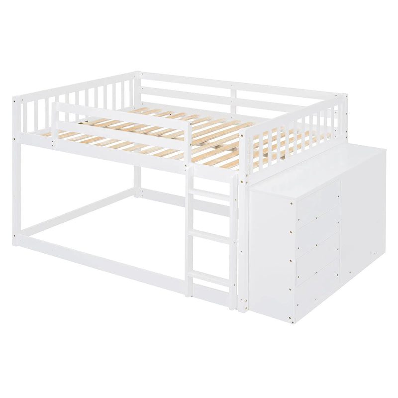Bunk Bed With 4 Drawers And 3 Shelves by Unique Piece Furniture