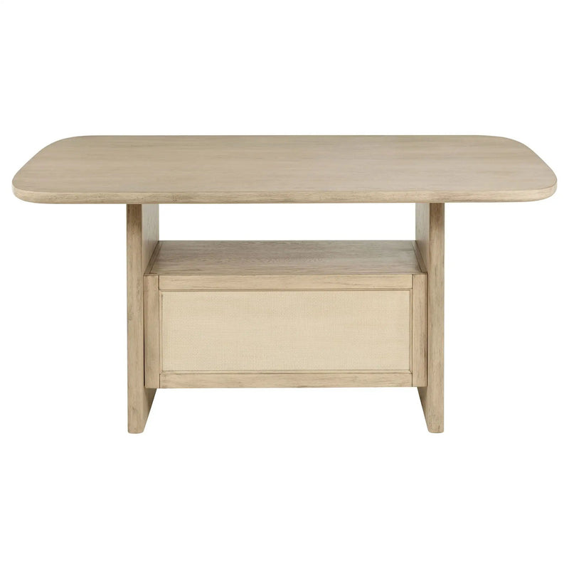 Kailani 7-piece Wood Counter Height Dining Set Beige Oak by Unique Piece Furniture