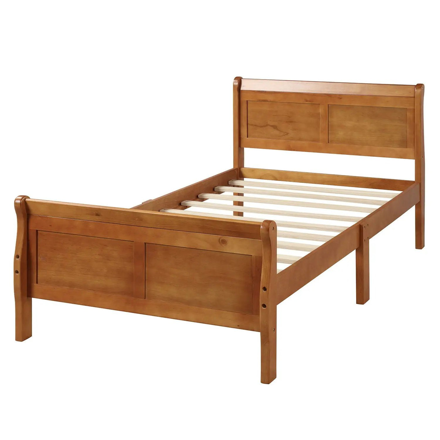 Platform Bed Frame Mattress Foundation Sleigh Bed With Headboard / Footboard / Wood Slat Suppor by Unique Piece Furniture
