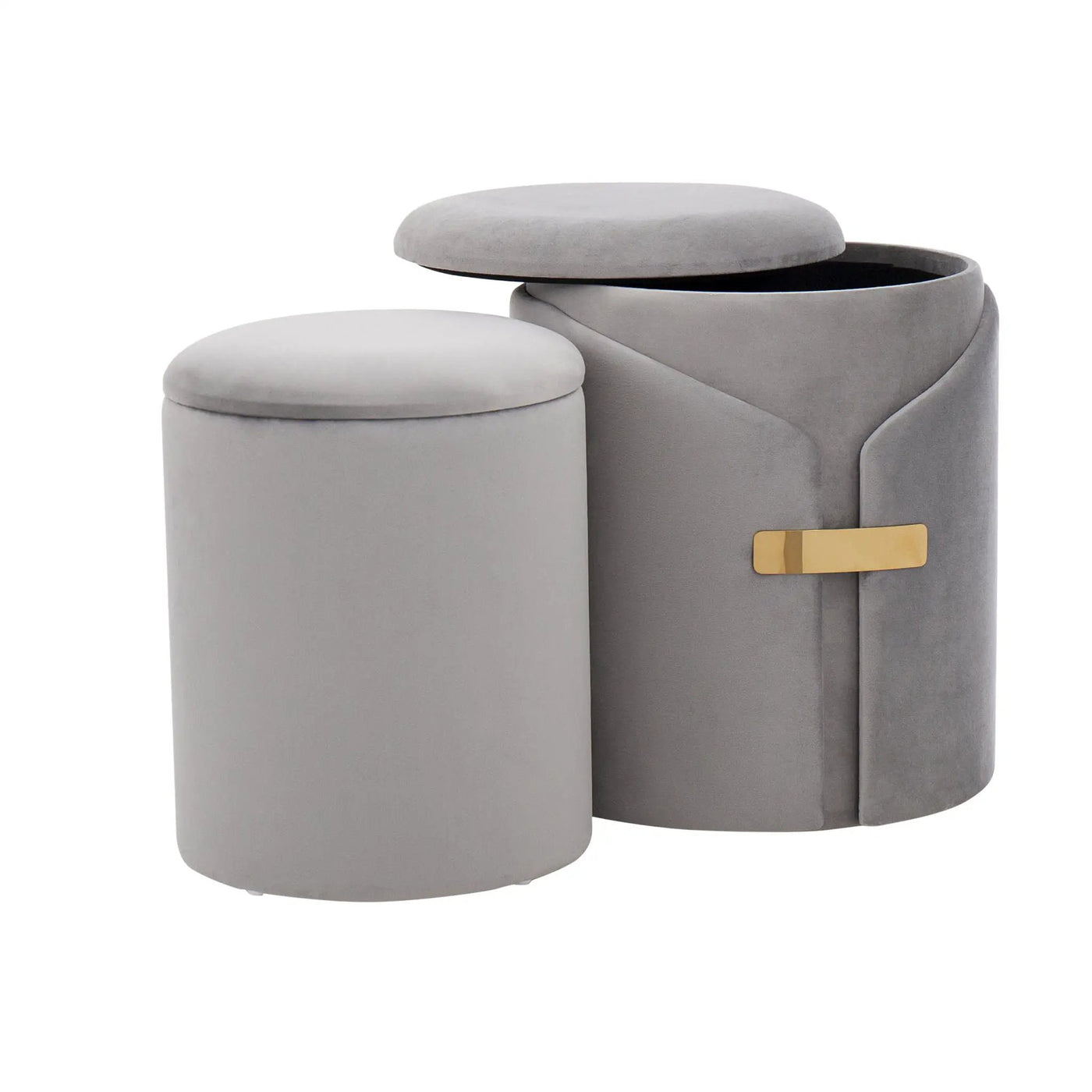 Dahlia - Contemporary / Glam Nesting Ottoman Set by HouseOfZazla