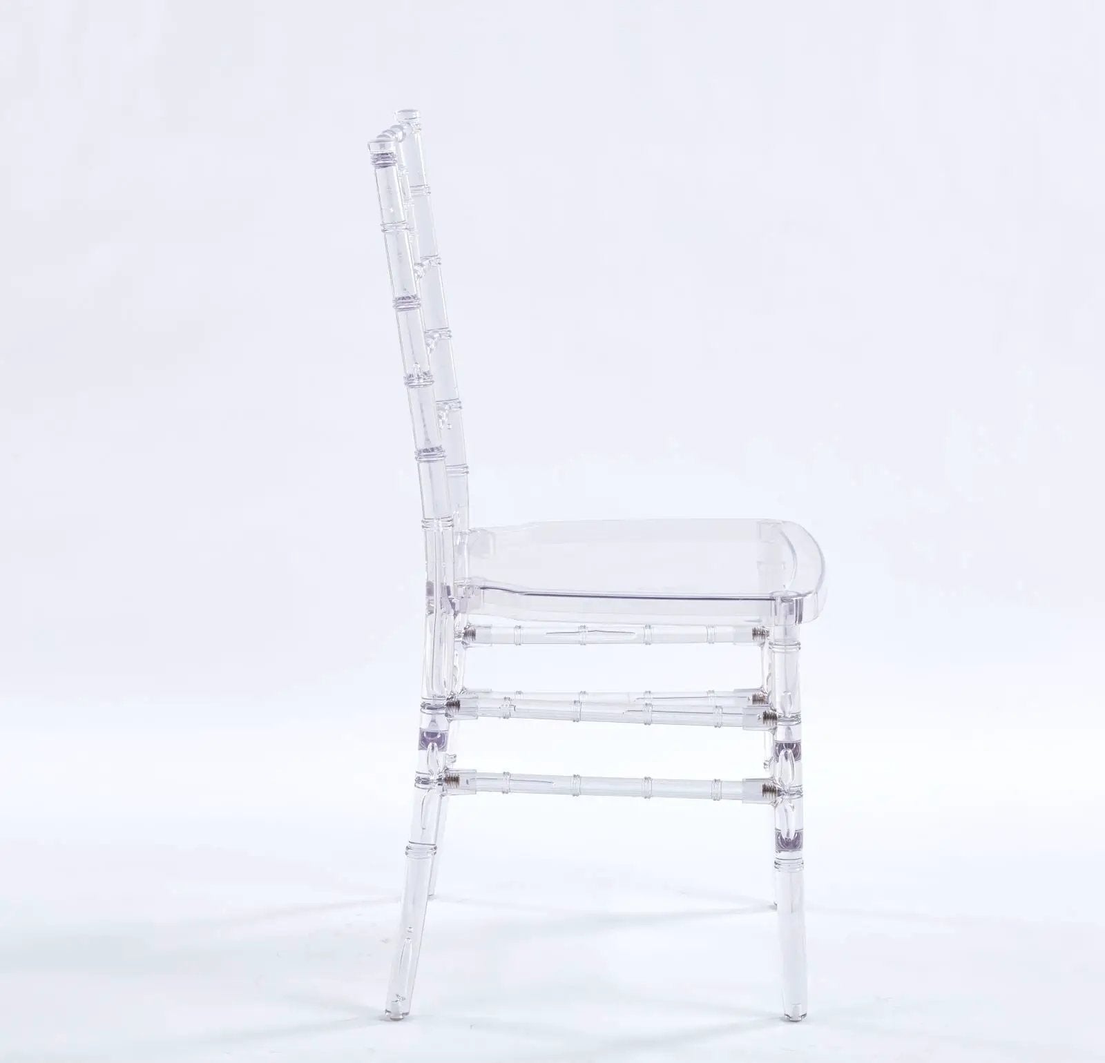 Welding Chair, Dining Chair, Plastic Seat (Set of 4) - Transparent by Unique Piece Furniture