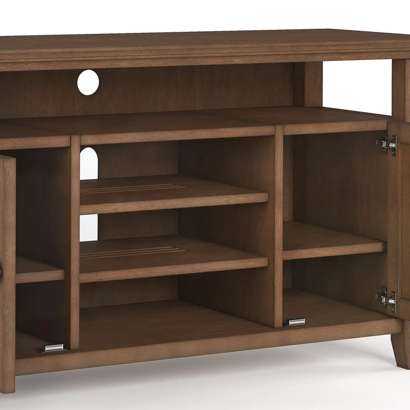 Amherst - TV Media Stand - Rustic Natural Aged Brown by Unique Piece Furniture