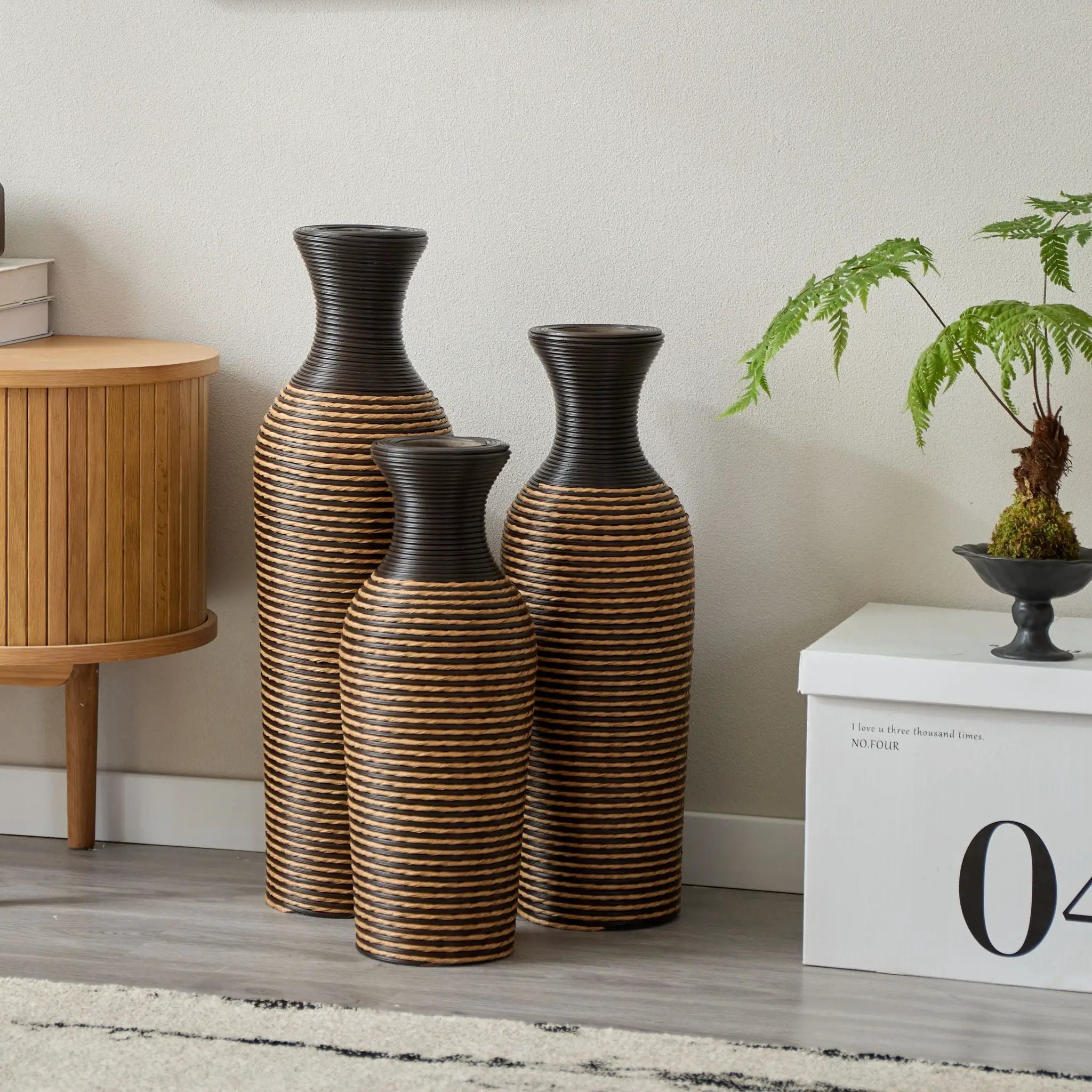 Classic And Neat Floor Vase, High Independent Flower Stand (Set of 3) by HouseOfZazla
