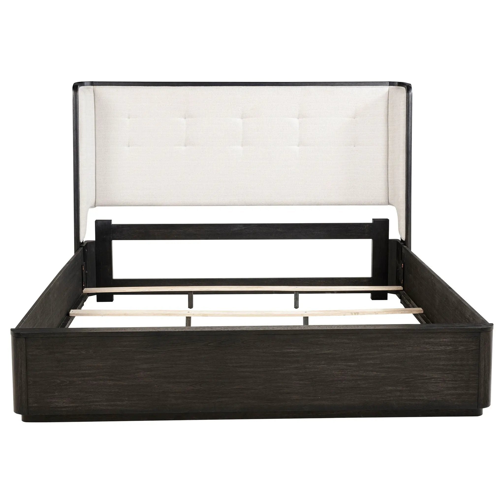 Leandro 55-inch California King Wingback Bed Burnished Black by Unique Piece Furniture